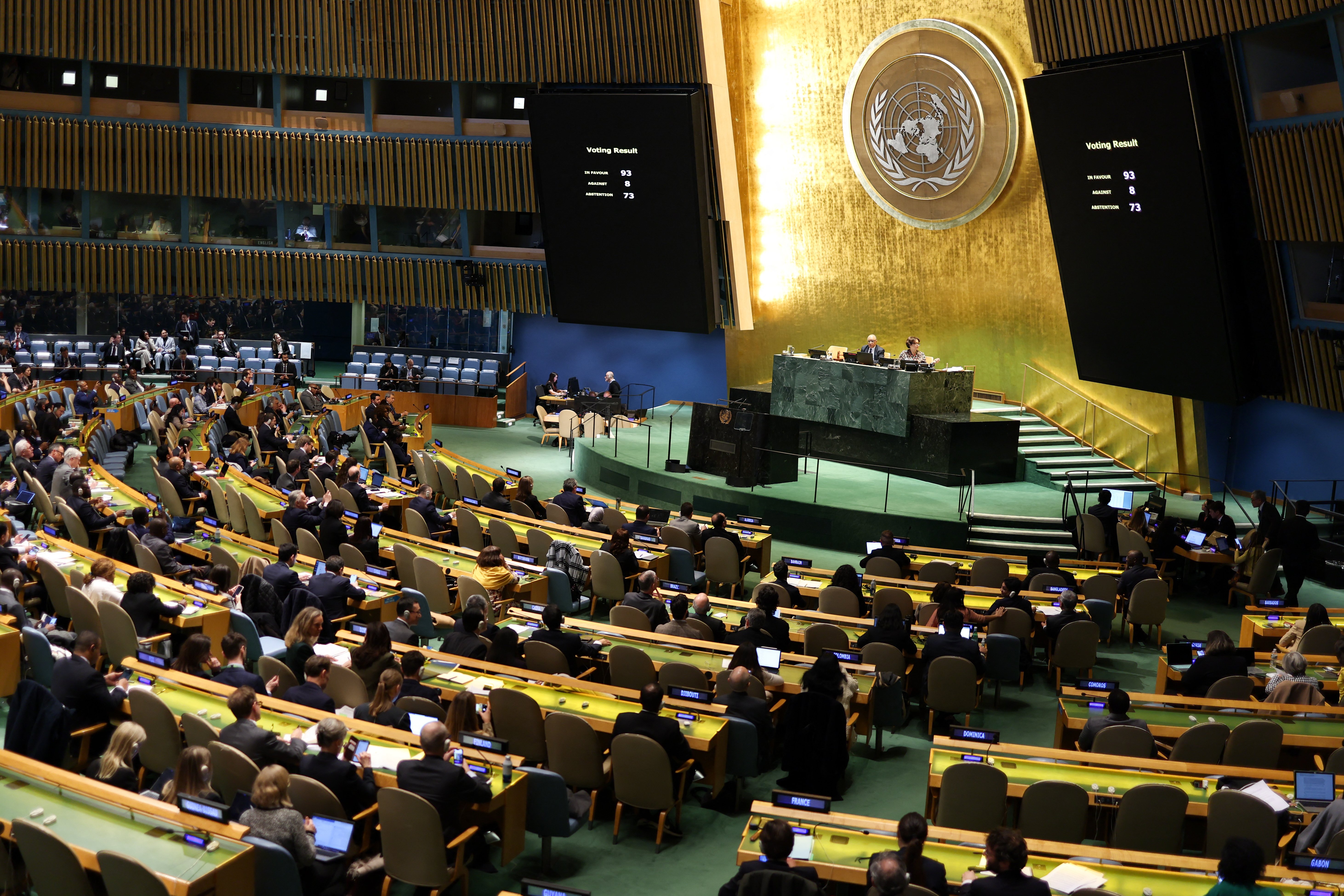 U.N. general assembly reaffirms Ukraine's territorial integrity amid rival resolutions