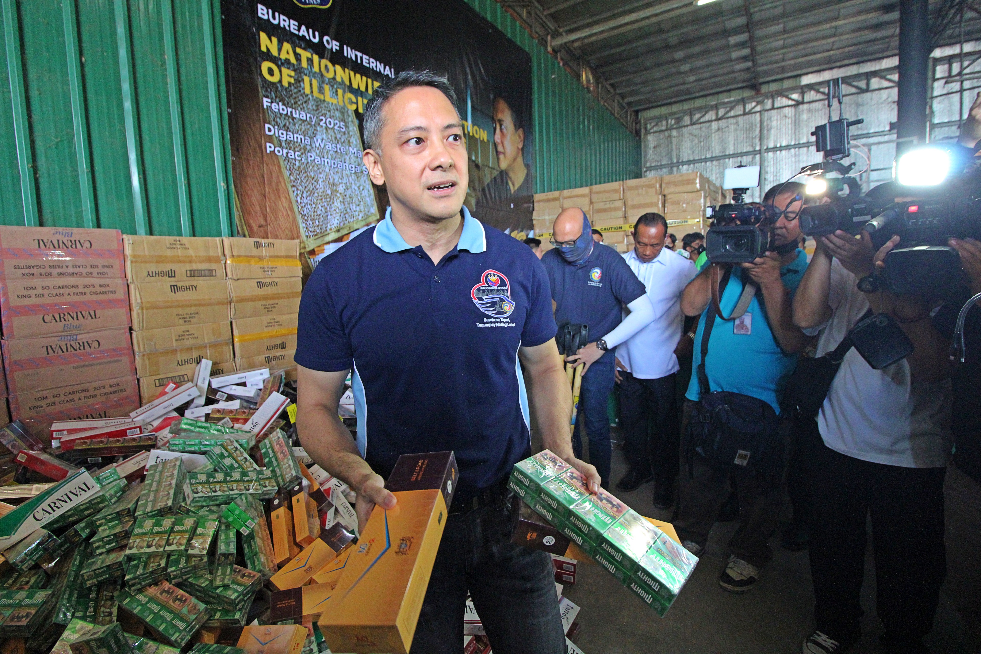 BIR destroys P2.1-B illicit cigarettes