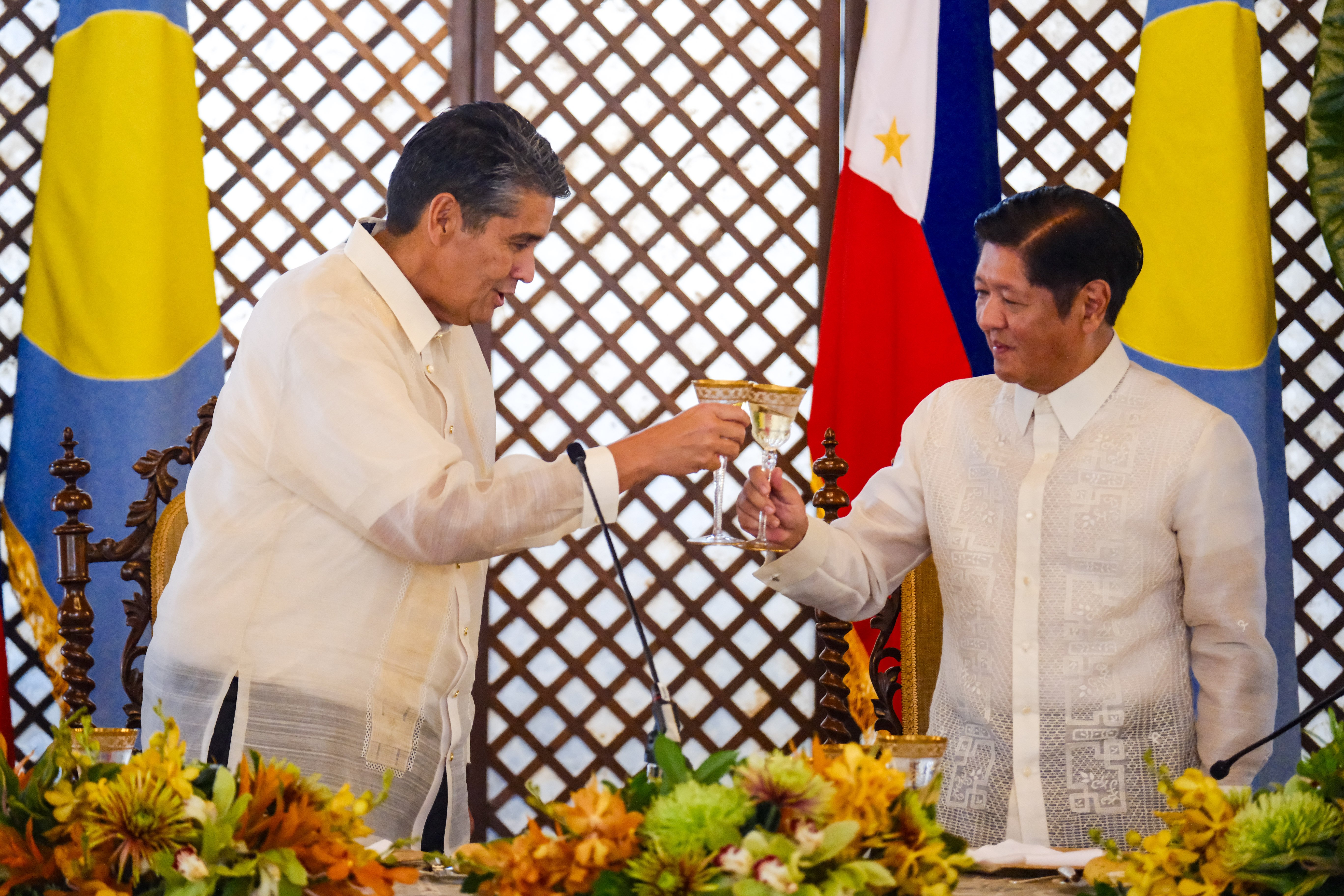 Nurturing ties At a state luncheon in the Palace, a toast made between visiting Palau President Surangel Whipps Jr. and Philippine President Ferdinand R. Marcos Jr. marks a determination to strengthen bilateral cooperation.