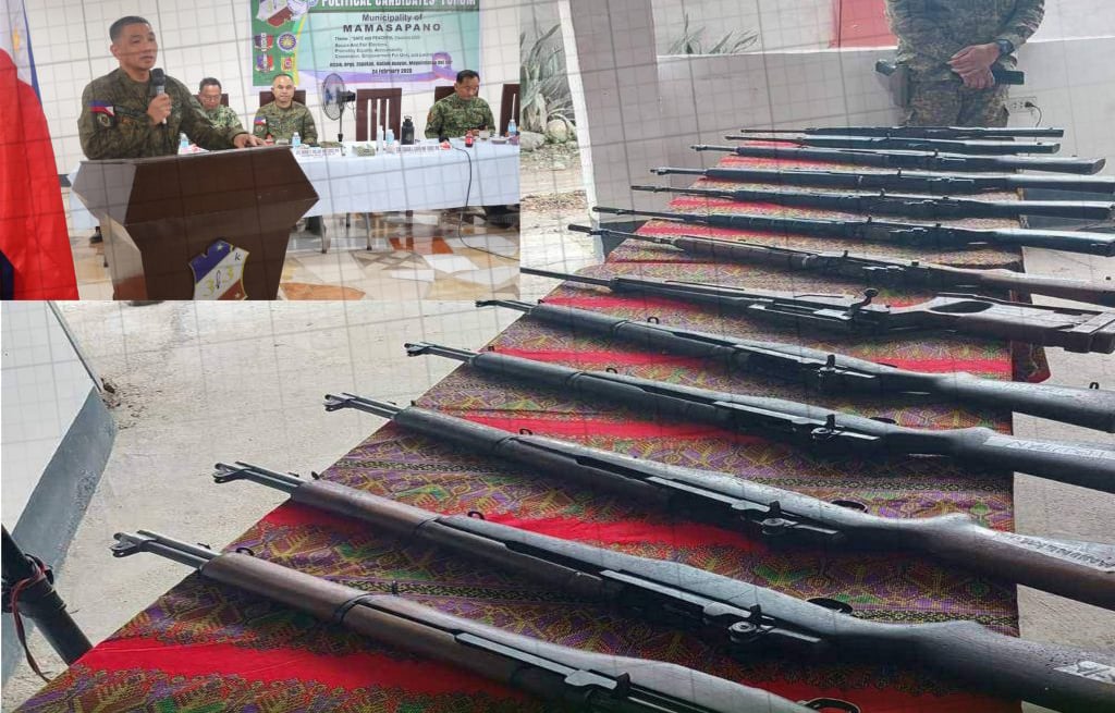 13 loose firearms surrendered in Mamasapano