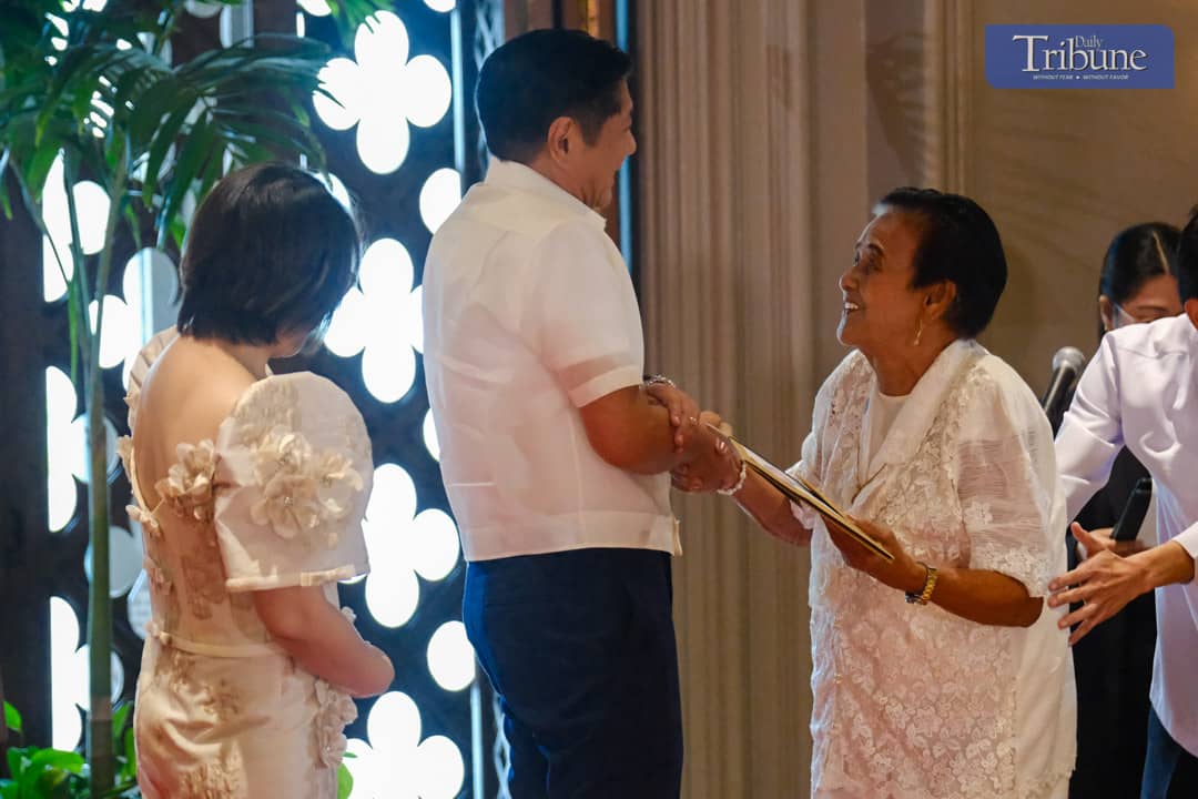 President Ferdinand R. Marcos Jr. and Anicia Rivera, 90 years old