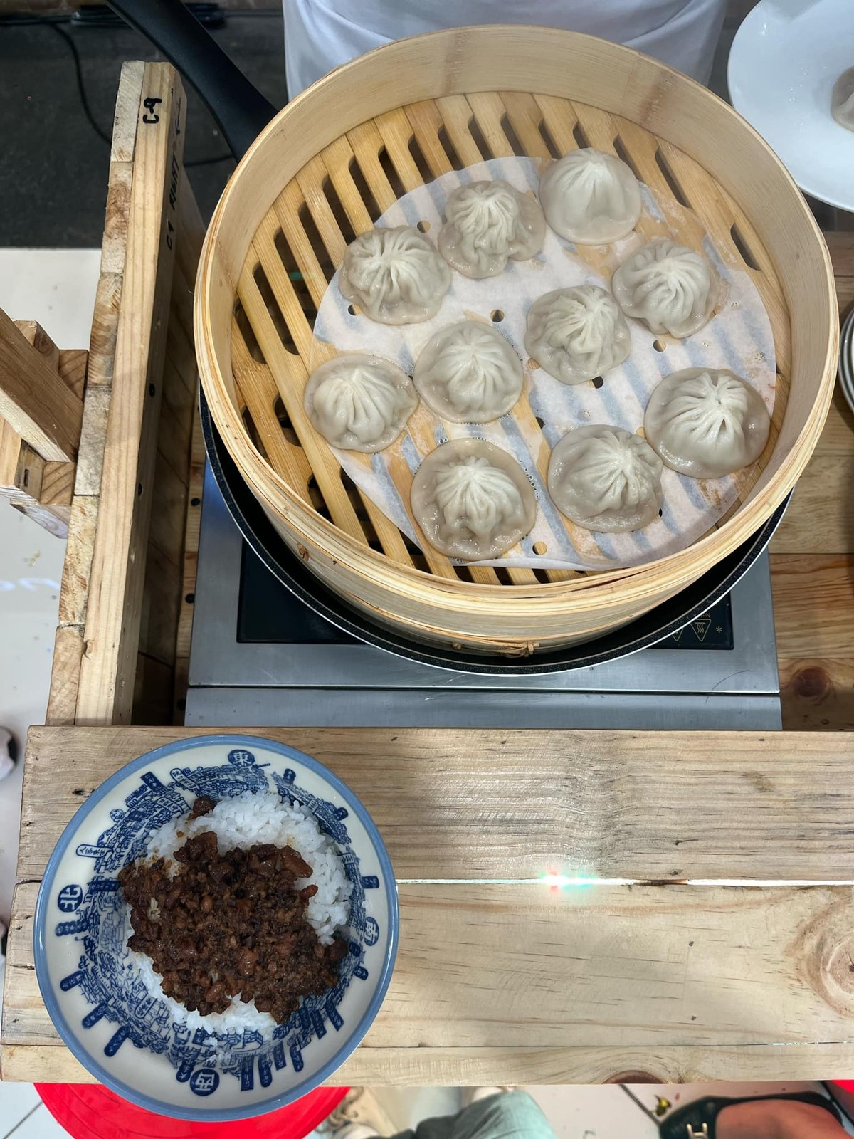 Minced Pork Rice and Xiao Long Bao.