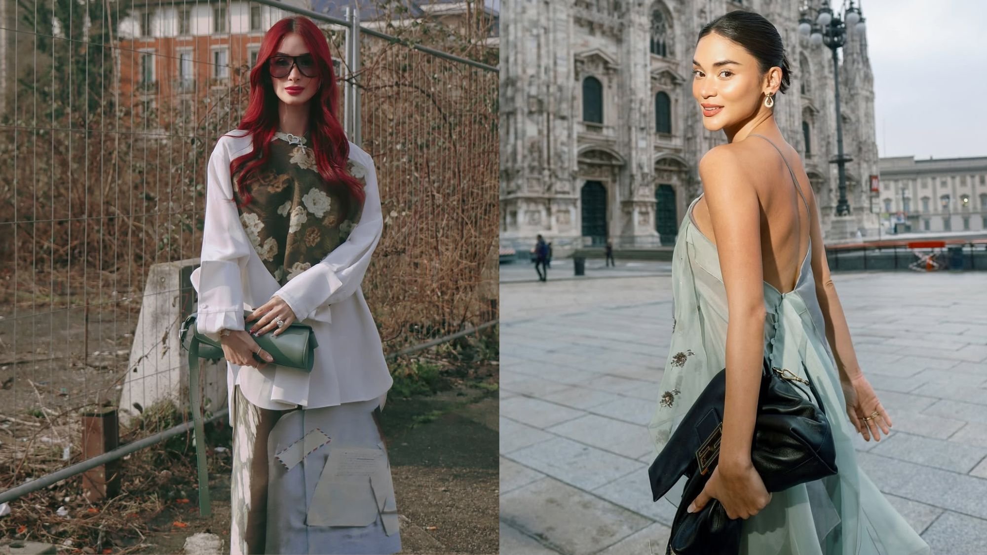 Heart Evangelista and Pia Wurtzbach arrive in Milan for Fashion Week