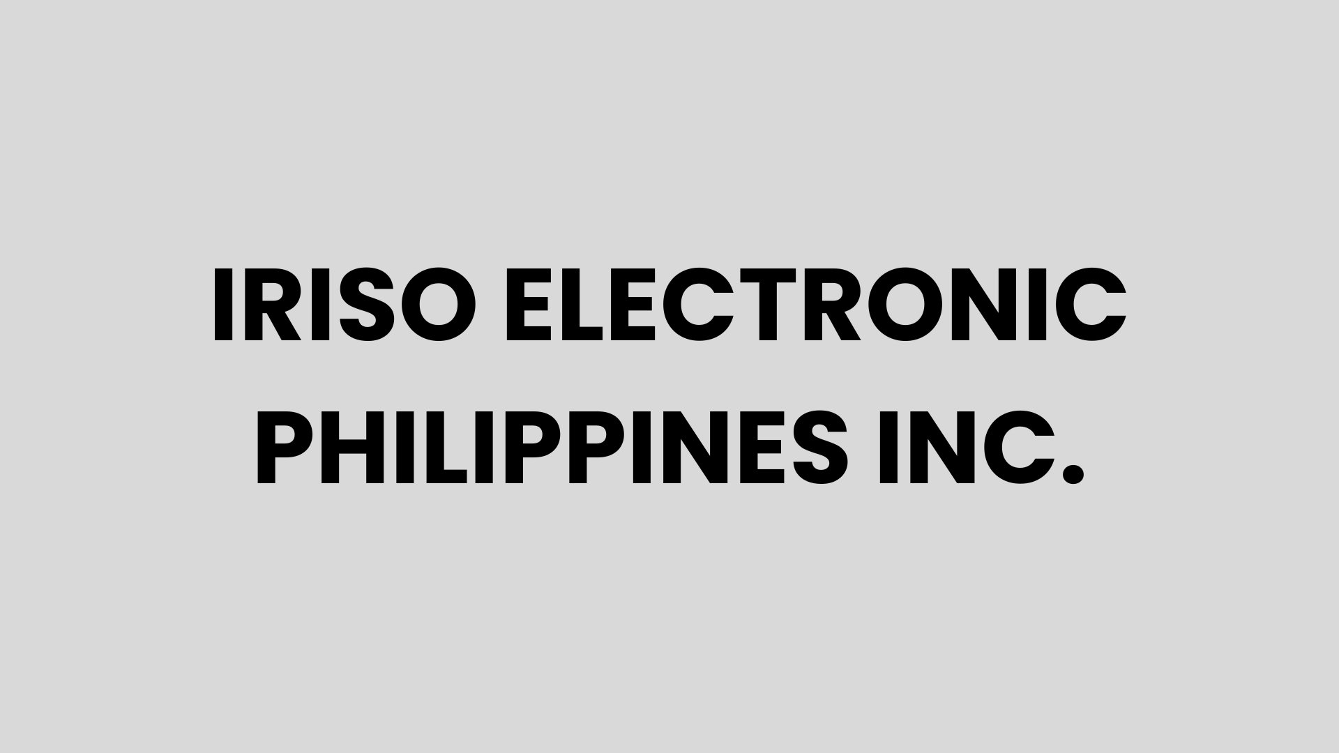 Iriso Electronic Philippines Inc.