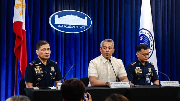 Safety a priority Interior and Local Government Secretary Juanito Victor Remulla Jr. (center), Philippine National Police-Anti-Kidnapping Group Director Elmer Ragay (right) and NCRPO Director Anthony Aberin assured, following the kidnapping of a teenager from Bonifacio Global City, that the authorities are dedicated to protecting the people from criminals.