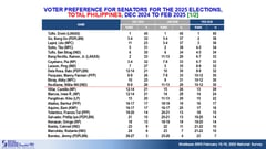 Tulfo, Go lead SWS Senate poll; 8 admin bets in top 12