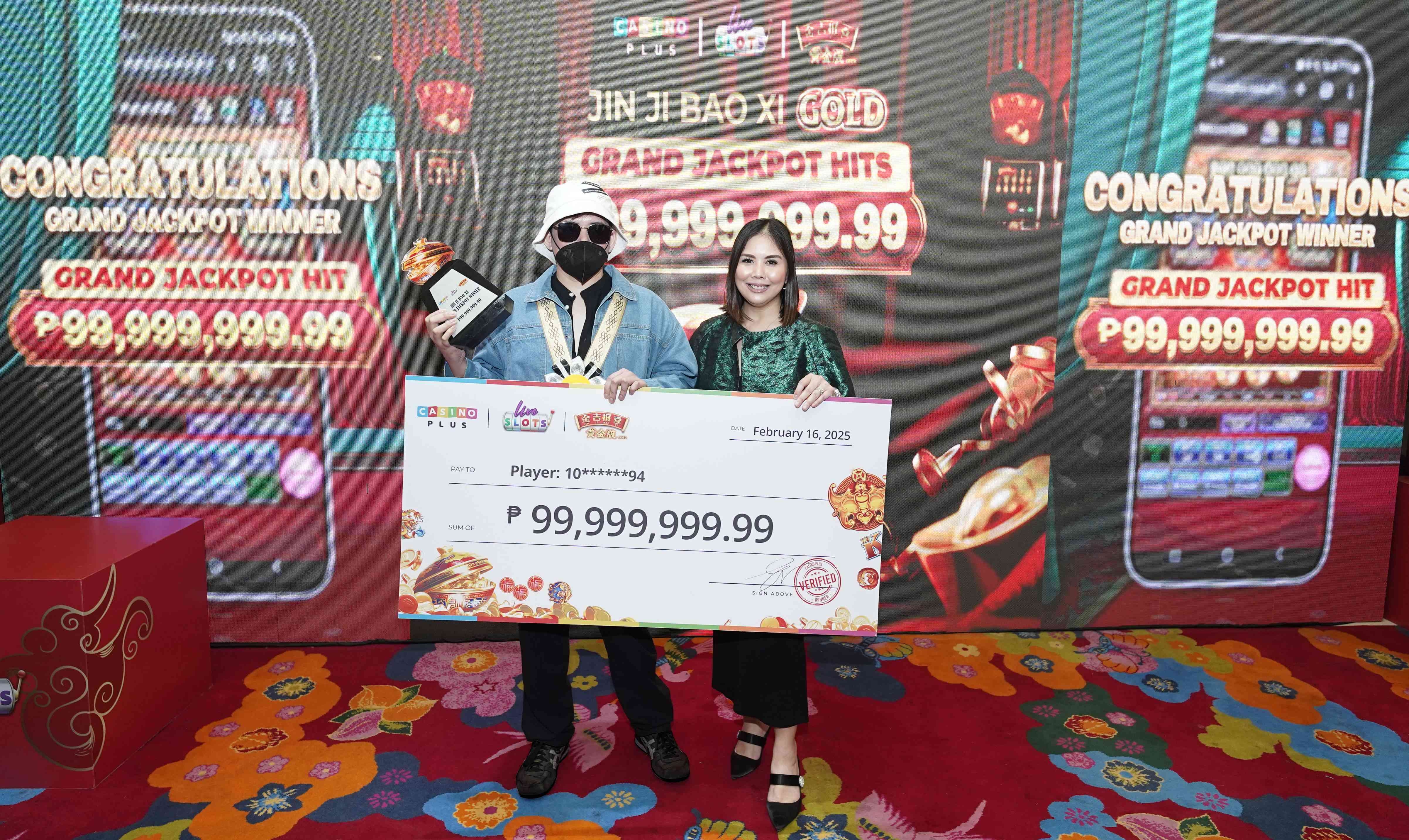 CASINO PLUS PAYS OUT P99.99M GRAND JACKPOT: JIN JI BAO XI GOLD JACKPOT MAXED OUT!