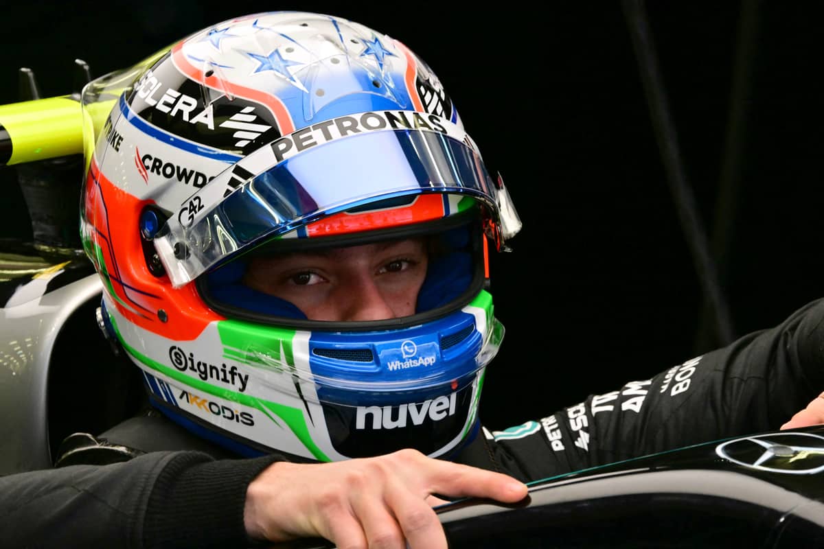 MERCEDES’ Italian driver Andrea Kimi Antonelli, excited to make his F1 debut, climbs into his car on the first day of the Formula One pre-season testing at the Bahrain International Circuit in Sakhir.