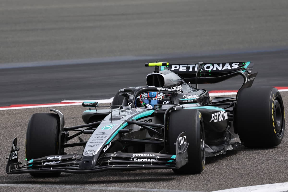 MERCEDES’ Italian driver Andrea Kimi Antonelli drives on the first day of the Formula One pre-season testing at the Bahrain International Circuit in Sakhir.