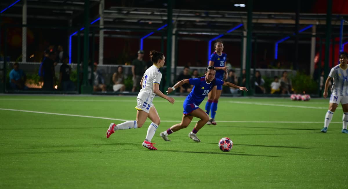 The Filipinas national women's football team energizes spectators with an exhibition game at the MOA Football Pitch.