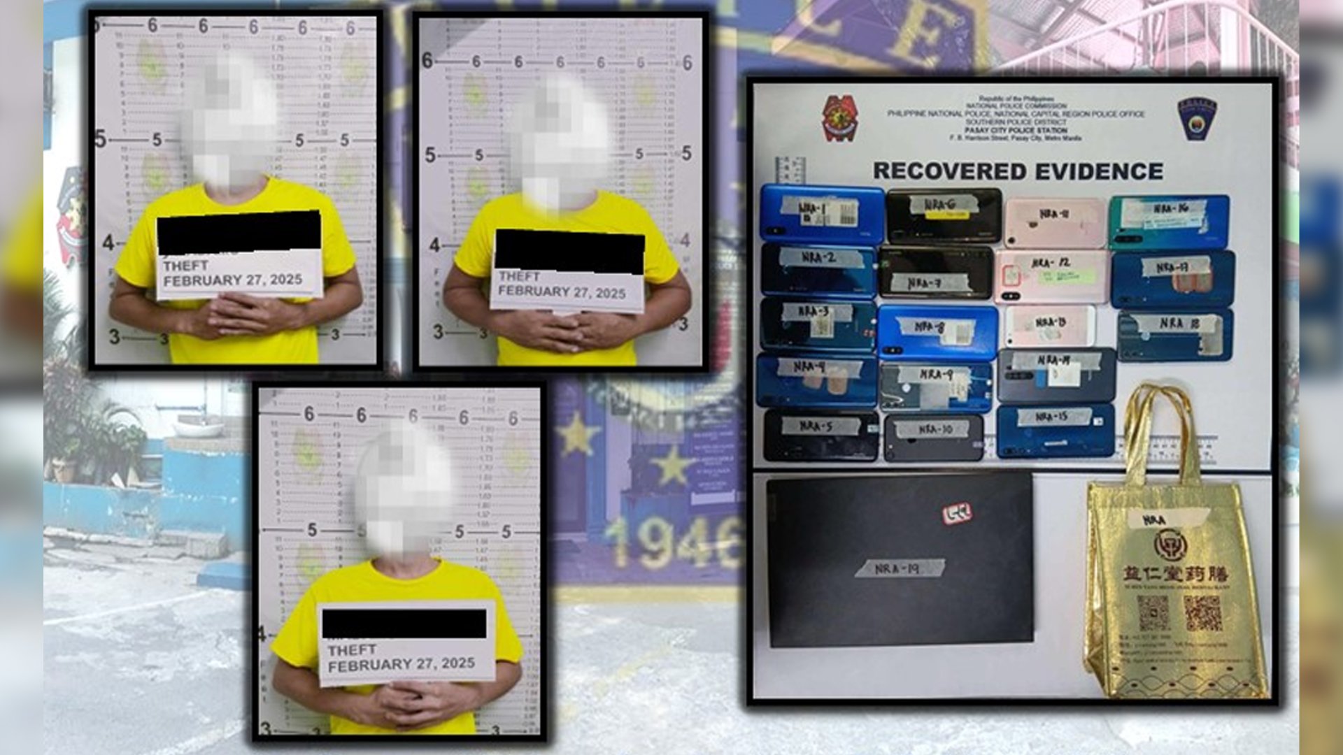 Pasay cops apprehend 3 thieves
