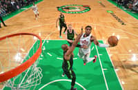 Donovan Mitchell drives his way to 41 points to lead the Cleveland Cavaliers to a 123-116 win over the defending champion Boston Celtics Friday in their NBA regular season game.