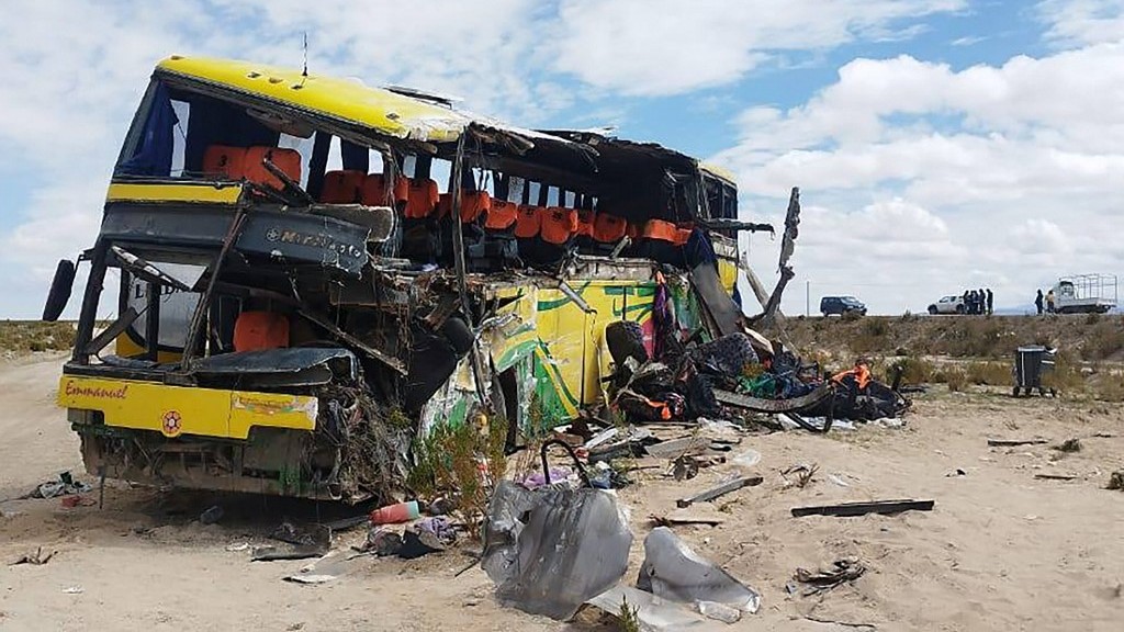 At least 37 dead in Bolivia after two buses collide