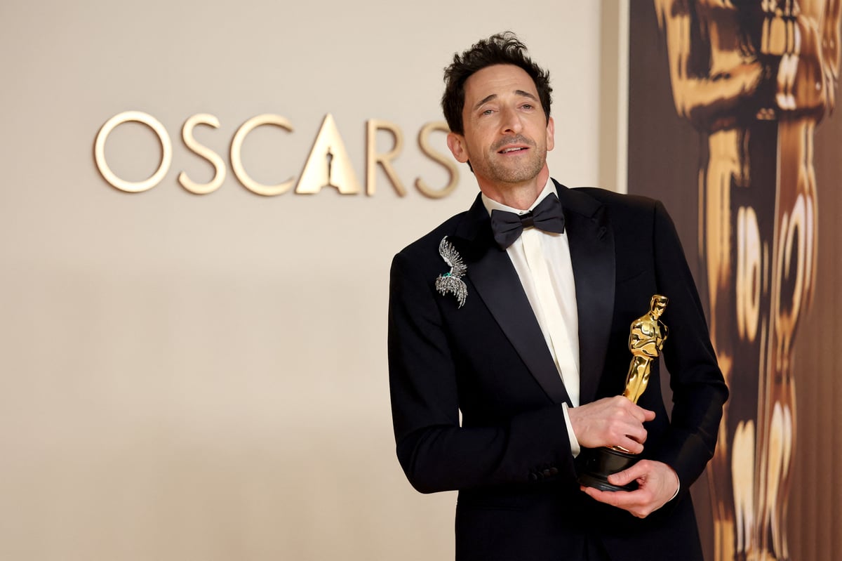 Adrien Brody, winner of the Best Actor in a Leading Role for “The Brutalist”, poses in the press room during the 97th Annual Oscars at Ovation Hollywood on March 02, 2025 in Hollywood, California