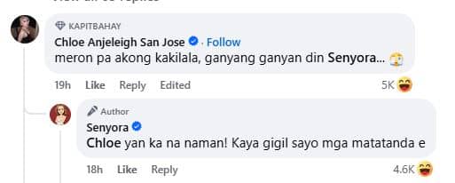 Screen grab from Senyora's Facebook page