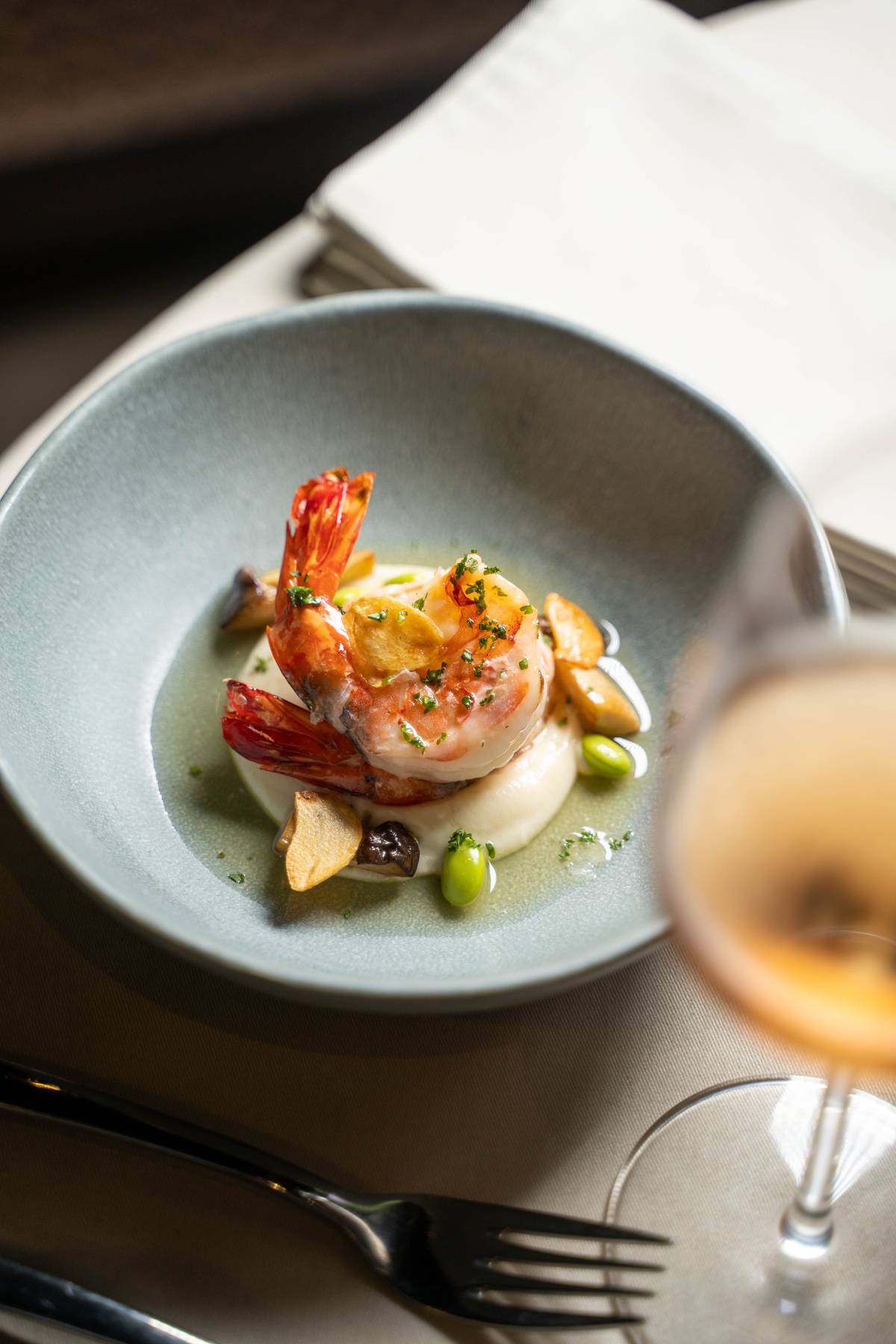 Gambas and Mushroom Al Ajillo.
