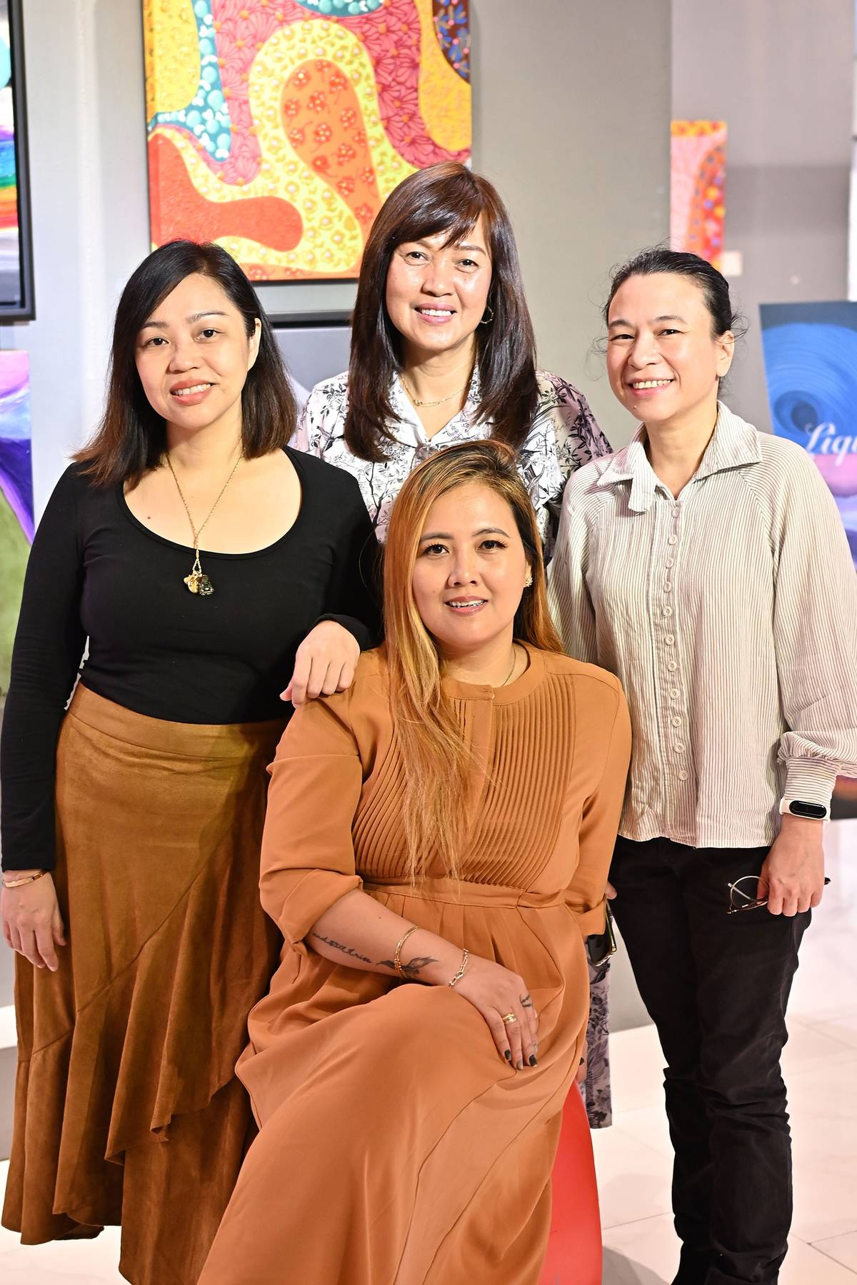 Four artists — Mylene Quito, Valerie Teng, Isah Rodillo and Sigwada Knicolai — join forces in “Liquid Dreams.’