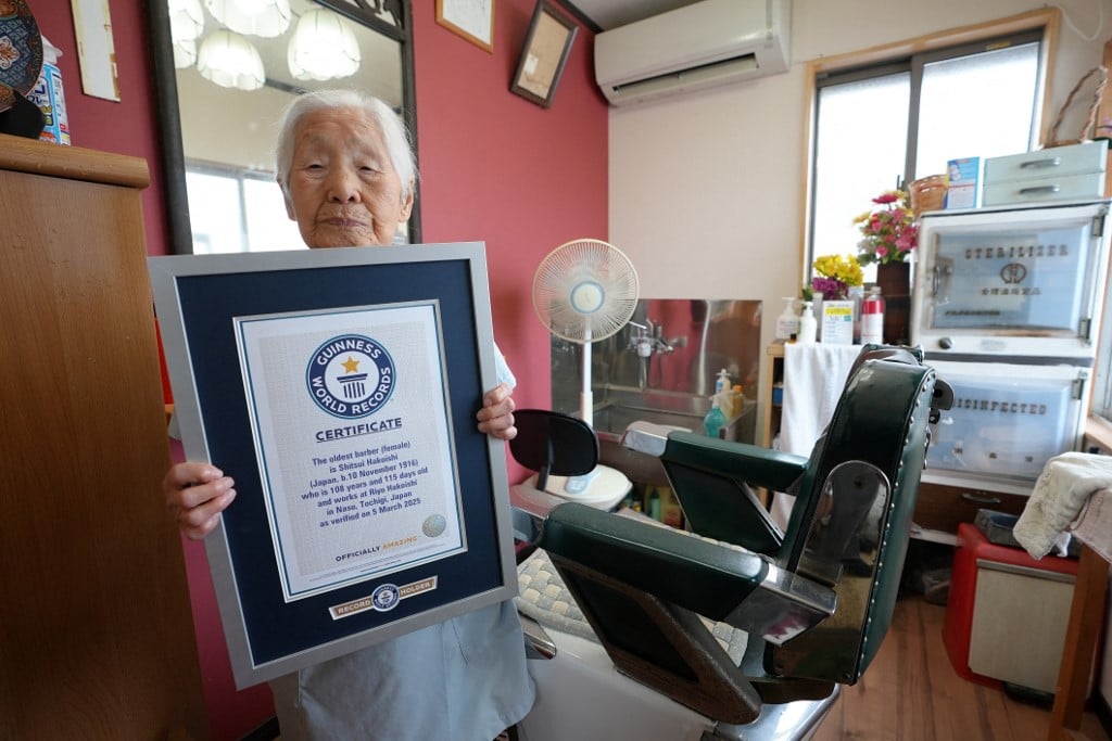 Japanese barber, 108, crowned world's oldest
