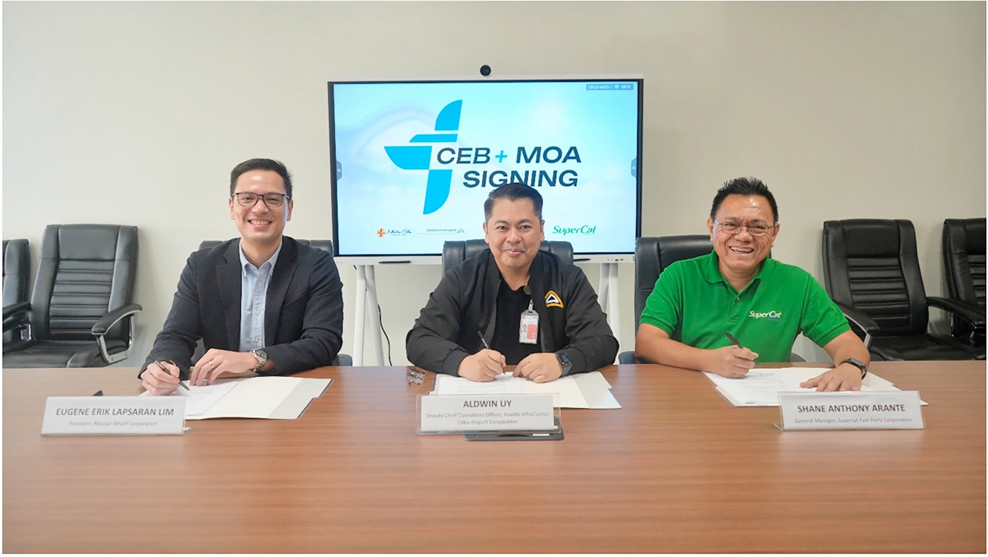 MCIA, Mactan Wharf, Supercat ink MoA on seamless travel via CEBU+