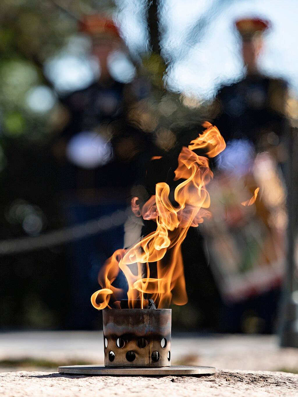 Eternal Flame at John F. Kennedy’s gravesite.