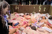 WOMEN from Palma de Vino collective perform ‘Que ser mujer no nos cueste la vida’ (being a woman should not cost us our lives) during the International Women’s Day at the National Art center in Bogota, Colombia on 8 March 2025.