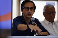 Transportation Secretary Vince Dizon announced the termination of three employees involved in the "tanim-bala" incident at Ninoy Aquino International Airport during a press briefing at the DOTr office in Mandaluyong on 10 March 2025.