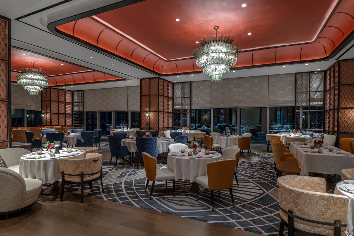 Finestra italian steakhouse interior.
