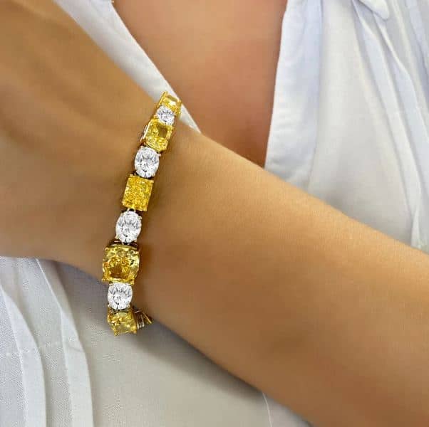Lizette Canary Yellow Tennis Bracelet.