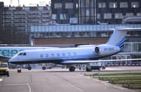 A Gulfstream G550 plane believed to carry former Philippine President Rodrigo Duterte is seen after landing at Rotterdam The Hague Airport, following Dutertre's arrest on an International Criminal Court warrant tied to his deadly crackdown on drugs, on 12 March 2025. The 79-year-old faces a charge of "the crime against humanity of murder", according to the ICC, for a crackdown that rights groups estimate killed tens of thousands of mostly poor men, often without proof they were linked to drugs.