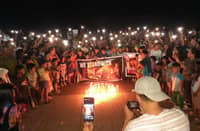 Prayer, candlelight rally of Duterte supporters in Bislig City, Surigao del Sur.
