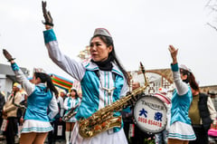 All-women marching band livens up funerals