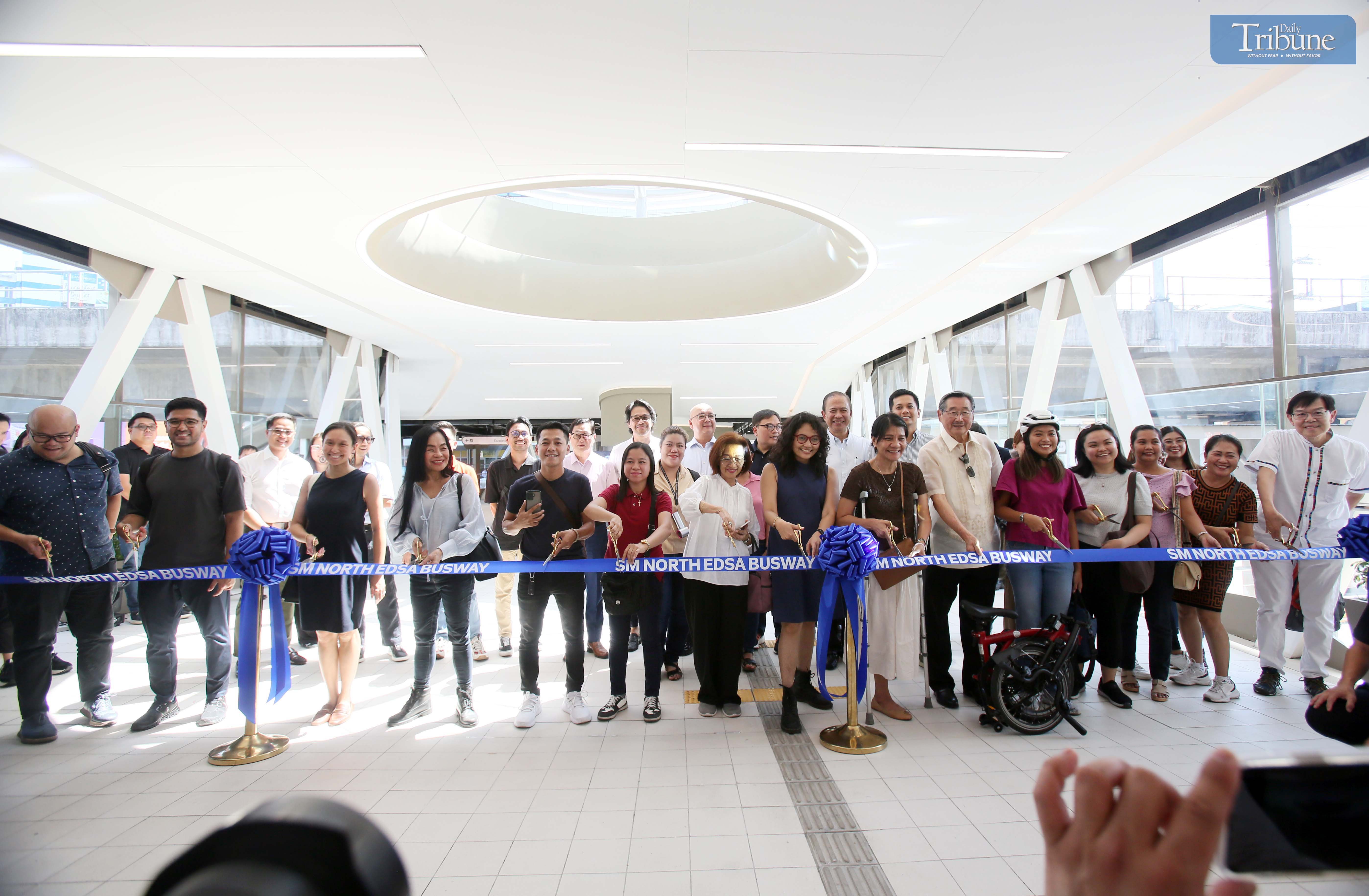Officials inspect newly opened SM North EDSA Busway Concourse