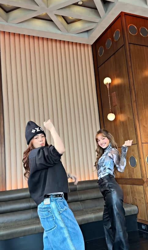 Content creator Niana Guerrero with K-pop idol Lisa.