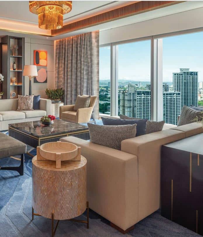 The Ruby Suite optimizes grandeur enveloped in stylish warmth with luxe furnishings that are both chic and contemporary, lots of space and great views.