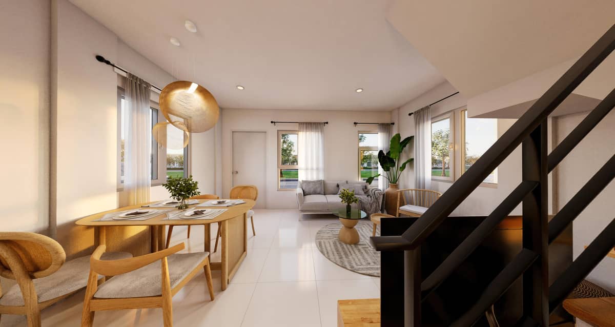 Living areas are spacious.