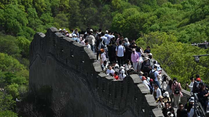 Two Japanese tourists in their 20s were detained for two weeks in China then deported for taking photos showing exposed buttocks at the Great Wall
