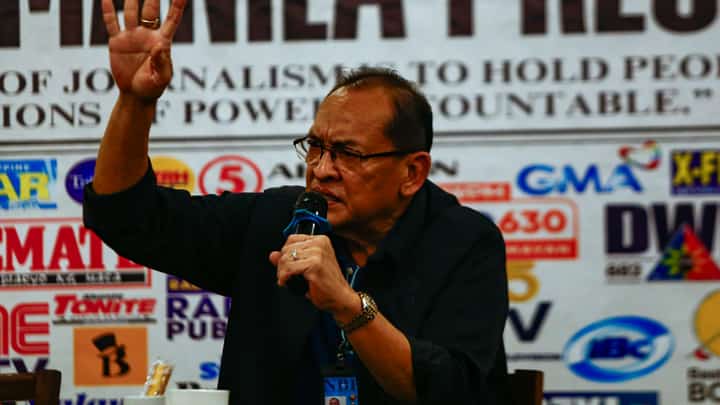 NATIONAL Bureau of Investigation director Jaime Santiago issues a warning to trolls and social media influencers about spreading fake news during a press briefing in Manila on Thursday. Santiago revealed that the NBI is building cases against these individuals and will file cyberlibel charges in the coming weeks.