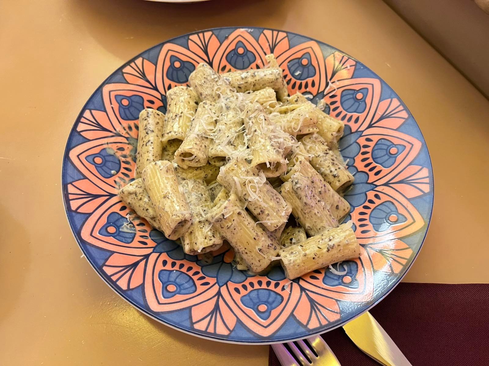 New item on H&T Wine Gallery's menu: Black Truffle Rigatoni