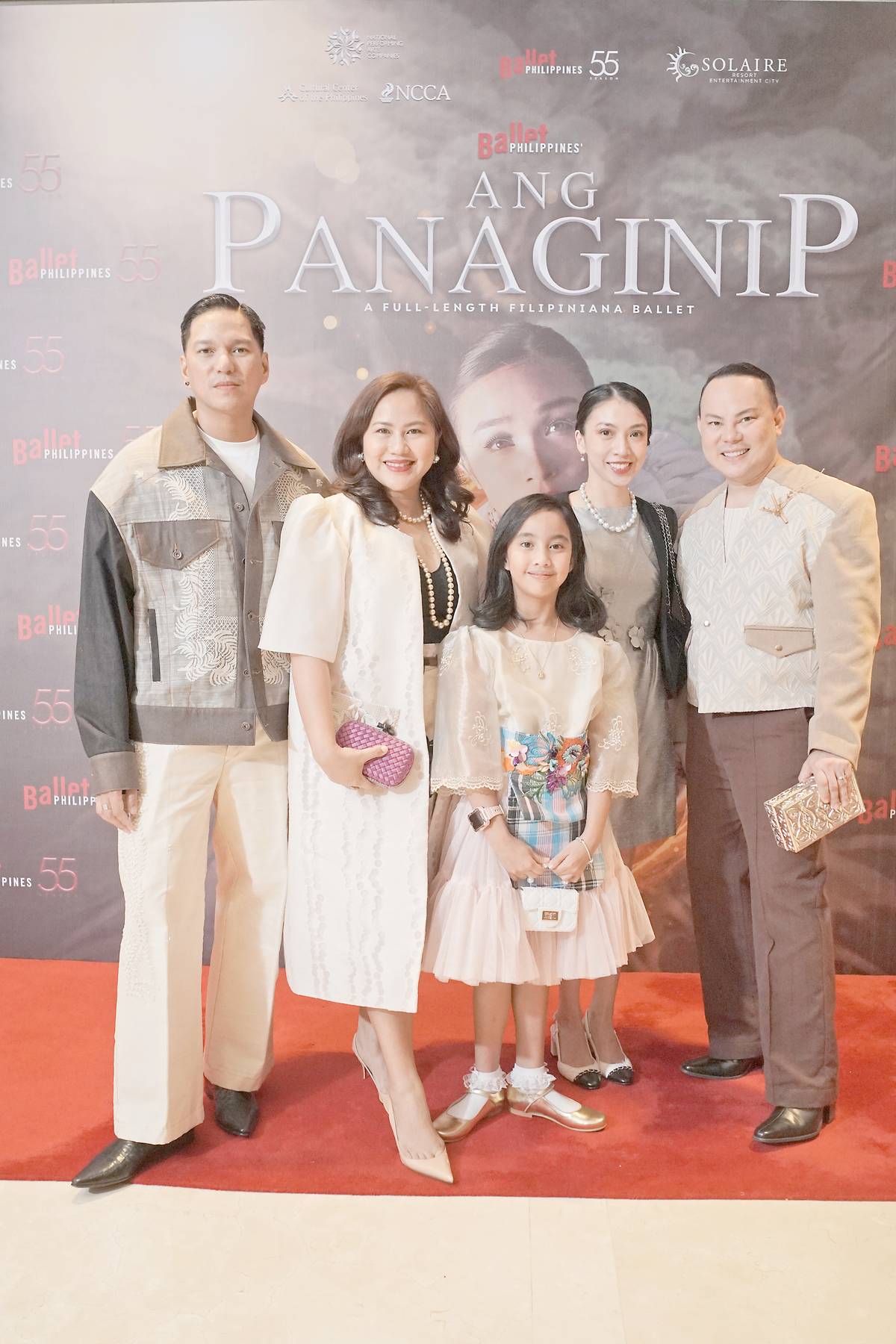 JR Arce, Richie Joy Salpico with two daughters and designer Jor-El Espina.