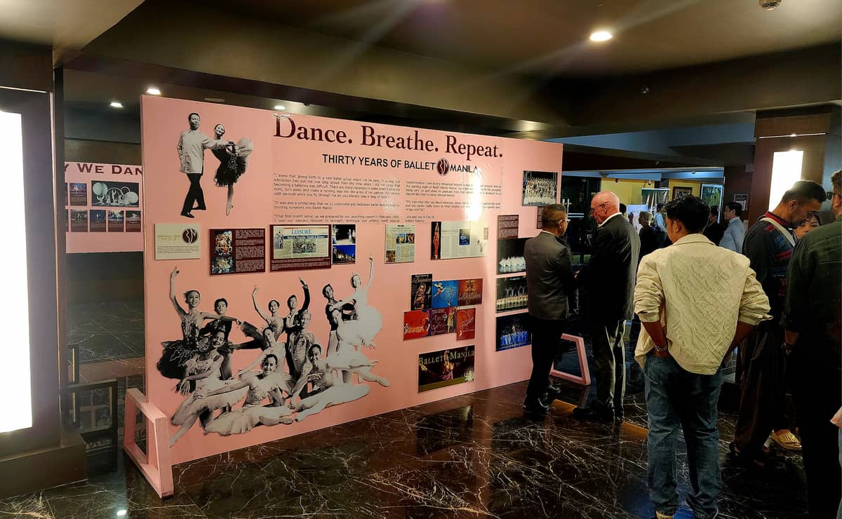 An exhibit on Ballet Manila’s history.