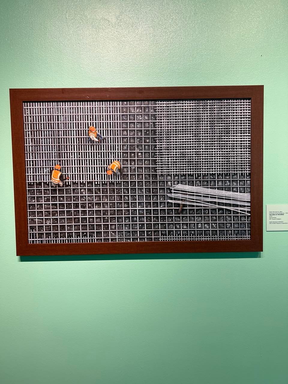 Gyles Maverick O. Abac, University of the Philippines — Diliman. The Grid of Progress, 2018. Second Prize: Oil / Acrylic Category.