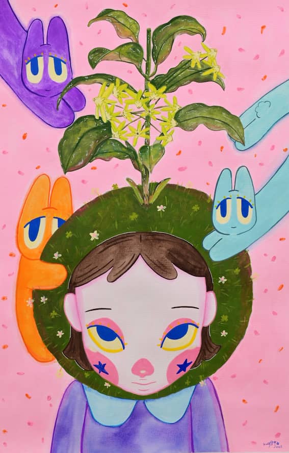 Naburok’s ‘Refreshed’ (16 by 12 inches, acrylic on canvas).