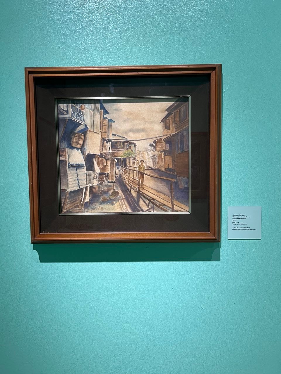 Nicolas Villanueva, University of Santo Tomas.
Congested City, 1951. First Prize: Watercolor Category.
