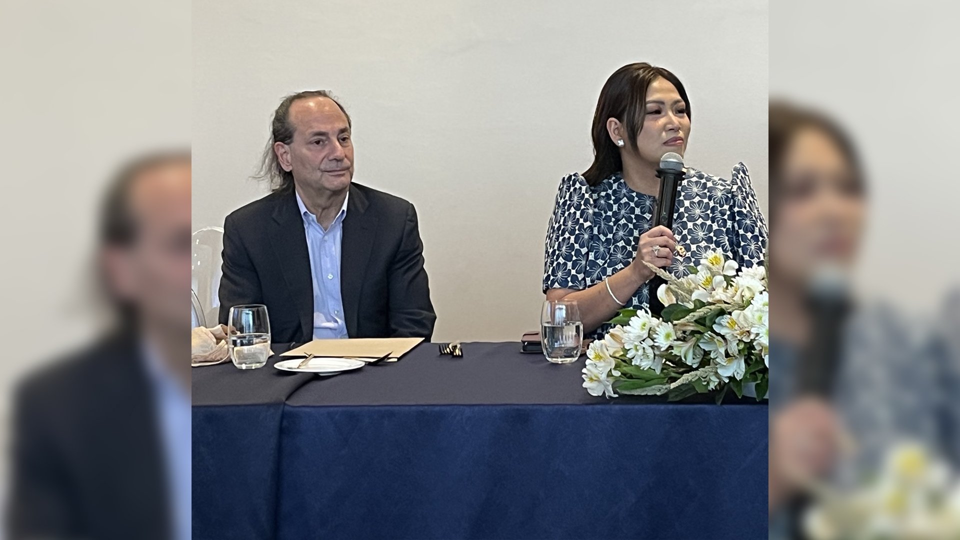 Chris Palumbo, head of Region and Asia Pacific, Sotheby’s International Realty Affiliates LLC (left), and seasoned real estate professional Catherine Ocariz-Florencio, explain to members of the media how their alliance, forming the Philippine Sotheby's International Realty, will play a vital role in elevating the country’s real estate landscape.