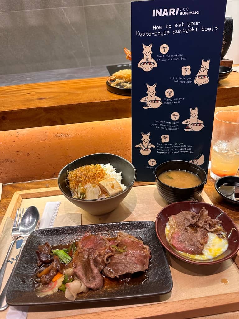 Inari has two kinds of Sukiyaki.