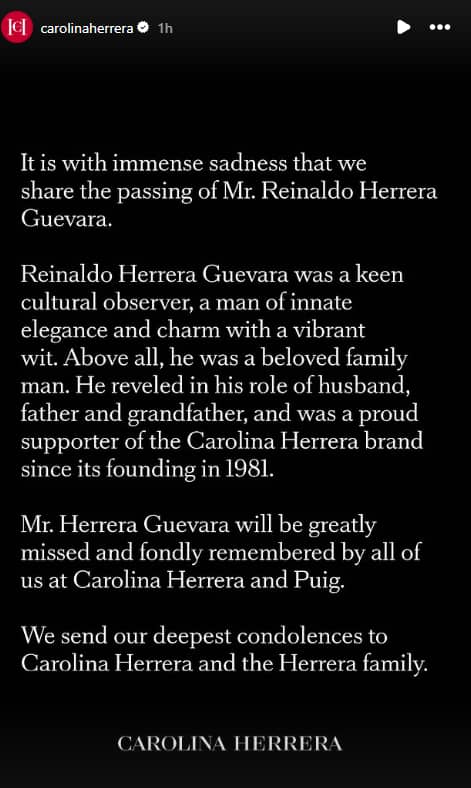 Carolina Herrera Instagram