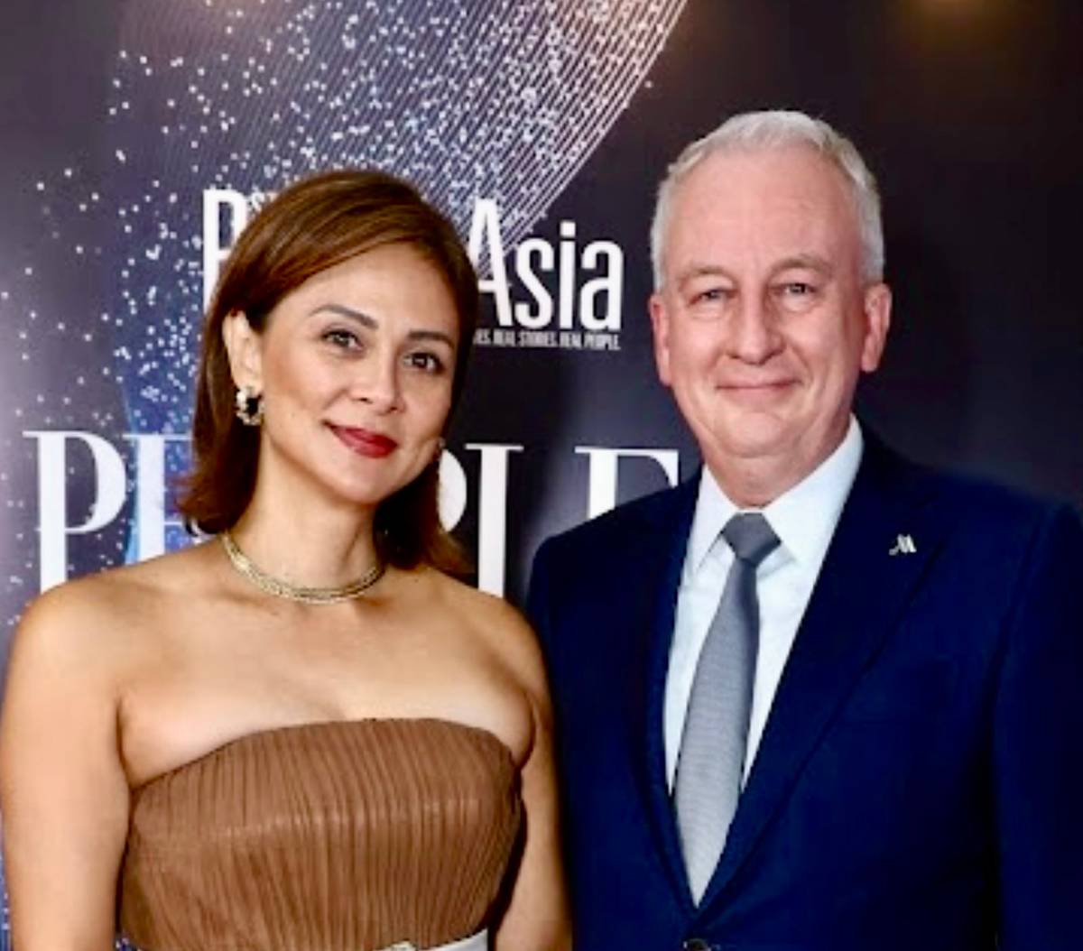 Marriott International Philippines multi-property vice president Bruce Winton with wife Christina.