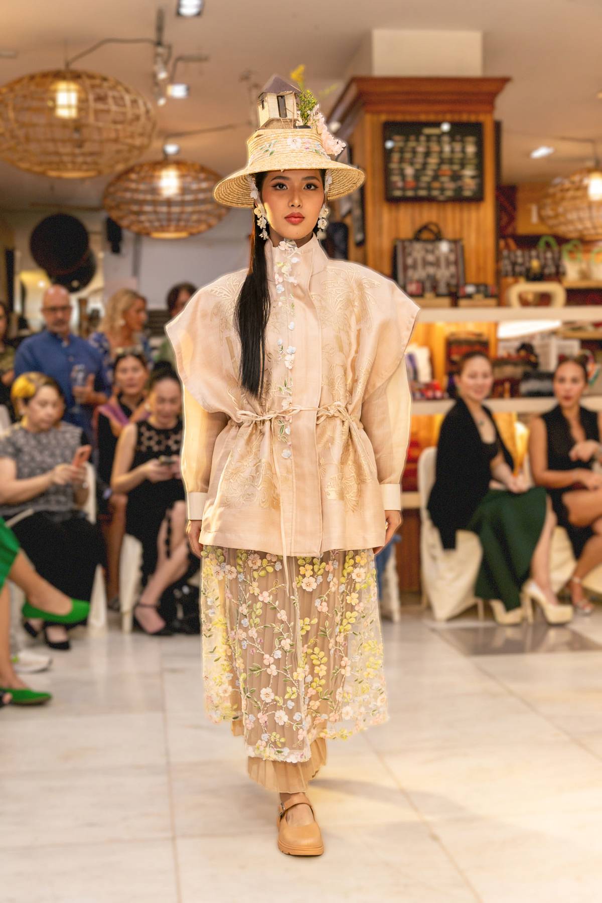 Oversized barong cape