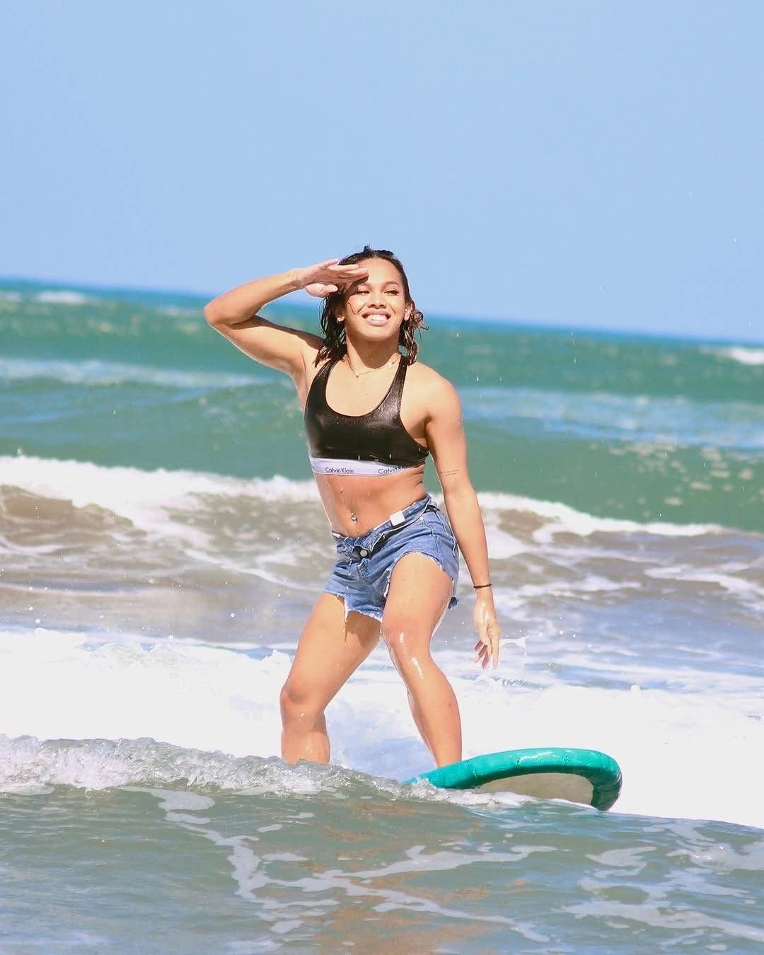 Awra Briguela faces teasing, body-shaming after Baler surfing post