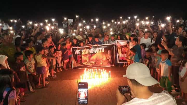 Prayer, candlelight rally of Duterte suppoters on 12 March in Bislig City, Surigao del Sur.